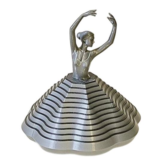 Вращающаяся балерина из 3D-печати, игрушка-антистресс, танцовщица балета, расширяемая сенсорная игрушка, вращающаяся спираль, игрушка для снятия стресса на стол для взрослых
