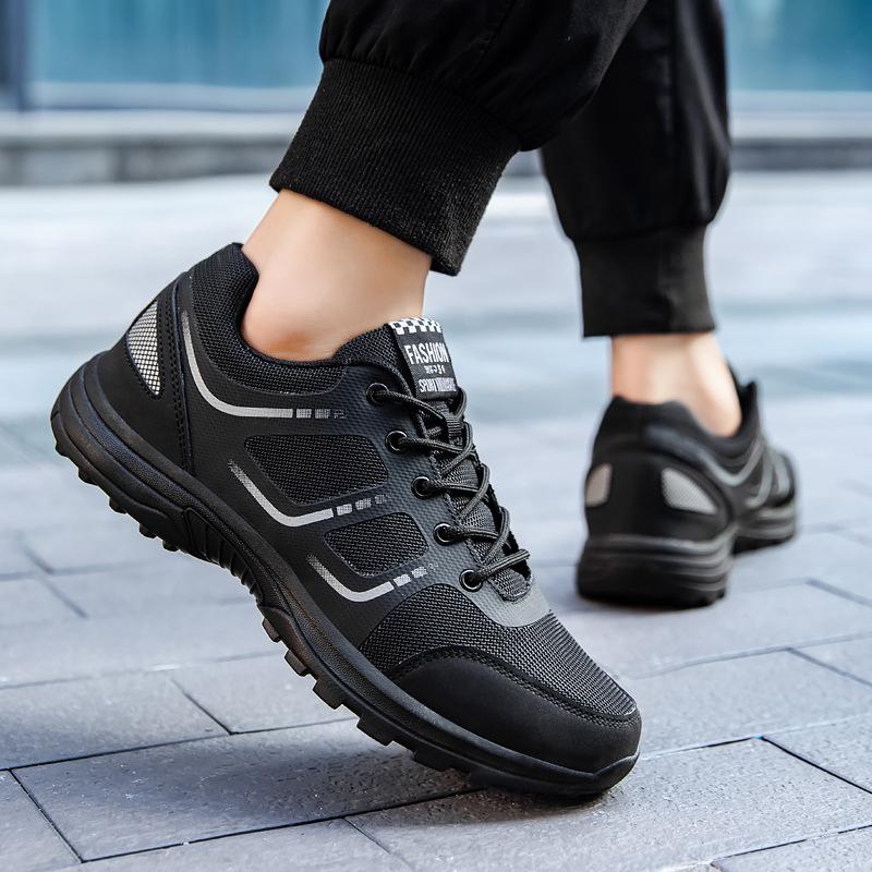 New Physical Training Shoes Spring and Autumn New Men's Black Training Shoes Breathable and Lightweight Running Shoes Fire Shoes Liberation Shoes