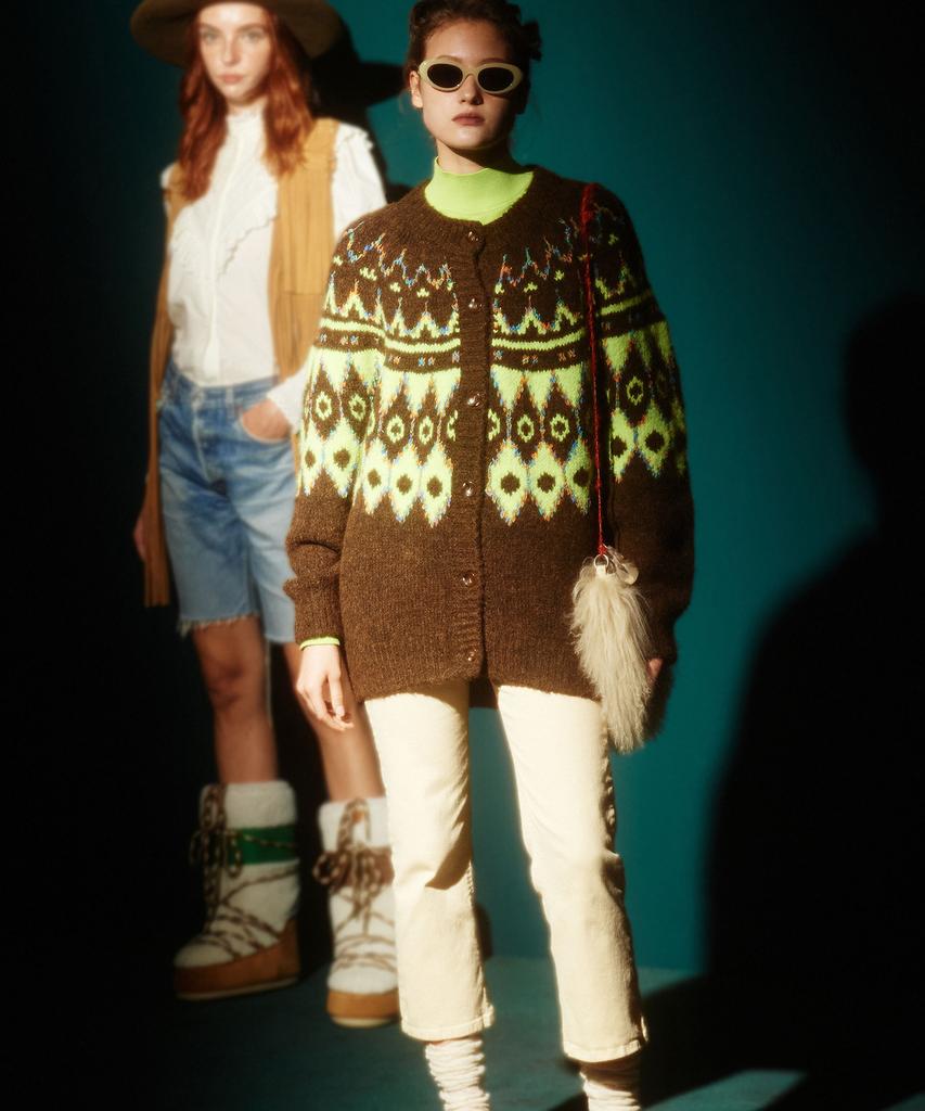 Greenbutter Alpaca Nordic Cardigan (Brown)