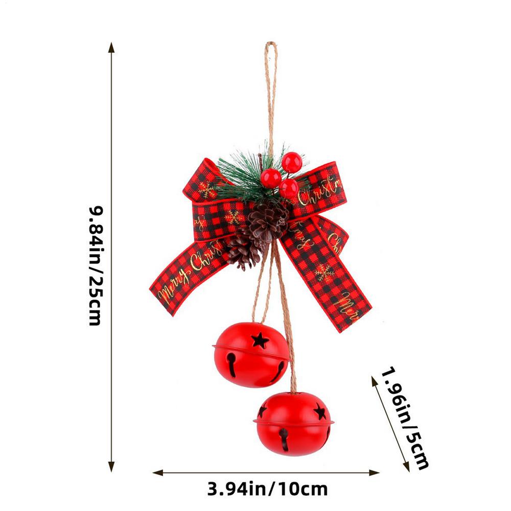 Bell Ornaments For Christmas Tree Metal Bell Ornaments With Bow Berry Party Supplies Christmas Decorations For Patio Farmhouse