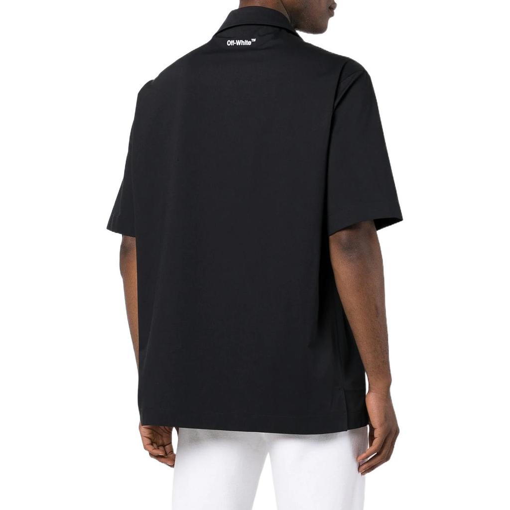 OFF WHITE Рубашка с коротким рукавом и принтом стрелок OMGA196C99FAB0041001