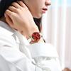 OLEVS wristwatch for women, mechanical, automatic, cute, ladies' watch, ceramic, pink gold, date, crystal, red, ladies watch