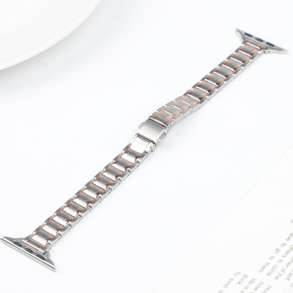 Slim Stainless Steel for Apple Watch band 40mm 44mm 46mm 49mm 38mm 41 42 45mm Metal Bracelet iWatch series 10 9 se Ultra2 strap