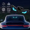 Night Driving Atmosphere Lamp Solar Devil Eyes Light for Windshield, Magnetic Installation Window Warning Sign with Three USB Rechargeable Car