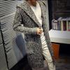 Men Hooded Jacket Long Knitted Cardigan Coats Solid Color Sweater Coats Autumn Knitted Jacket