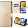Case for Samsung Galaxy M23 5G Protection Flip Leather Effect Anti-Scratch Gold
