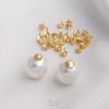 14K Gold-Filled Flower Shape Bead Stopper for DIY Jewelry, Crystal Pearls, and Round Beads Accessories.