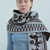 MOONSWARD blue & BROWN CLASSIC PATTERN MUFFLER