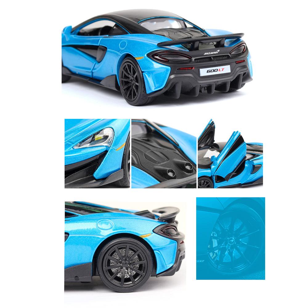 ABBF1 1:32 McLaren 600LT Toy Models Alloy Diecast Cars Sound And Light 3 Doors Opened Pull Back Function Toy Vehicles For Kids' Gifts