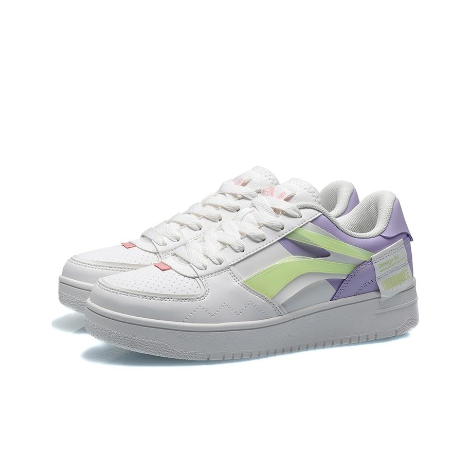 Li-Ning Дышащие нескользящие легкие низкие кроссовки для скейтбординга женские кроссовки Moonlight-Purple AGCQ378-4