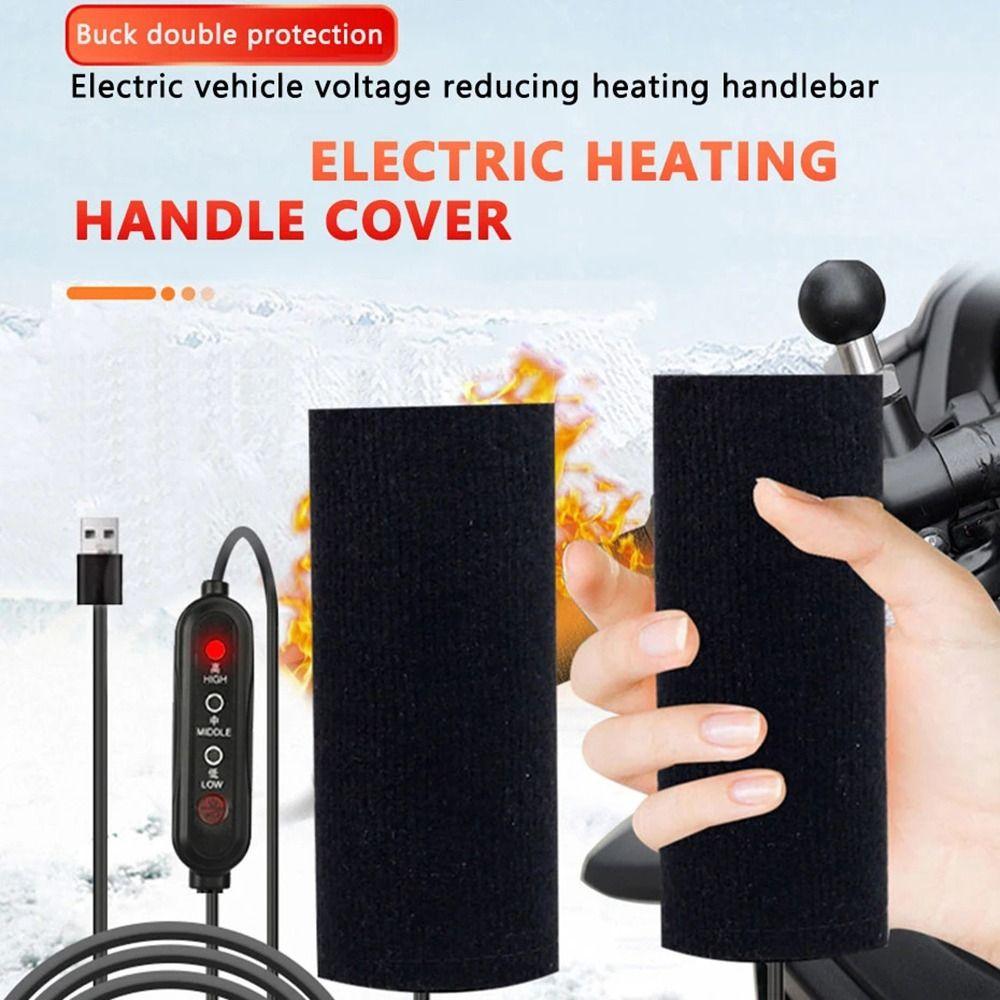 Non-slip Motorcycle Handlebar Warmer Warm Heating Handle Grips Cover Autumn/Winter