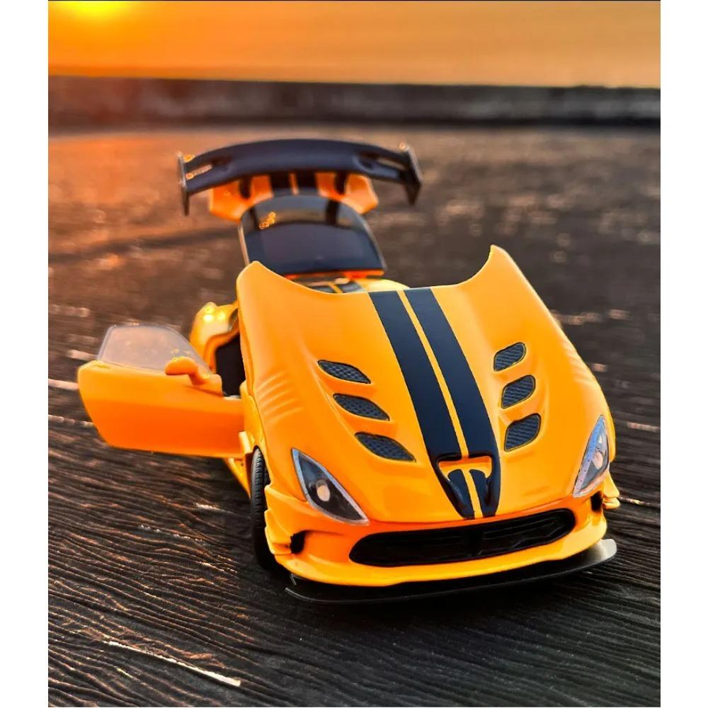 1/32 Dodge Viper ACR SRT Модель спортивного автомобиля из сплава Литые и игрушечные металлические транспортные средства Модель автомобиля Симуляция Звук и свет Игрушка Подарок