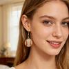 1 пара серег-крючков со стразами, дизайн на футбольную тематику, длинные серьги, спортивный стиль, ювелирное изделие, подарок, для повседневной носки