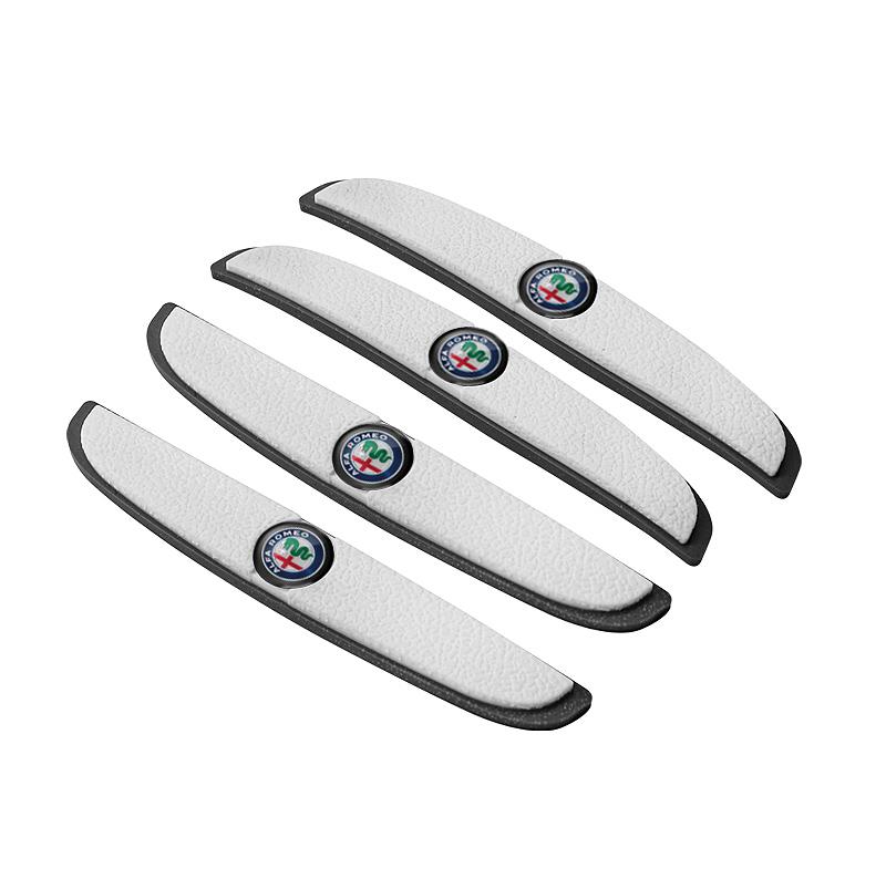 PRTZU1 4Pcs Rubber Anti Collision Strip Car Door Rearview Mirror Protector Stickers For Alfa Romeo Giulia Stelvio Giulietta 156 159 147