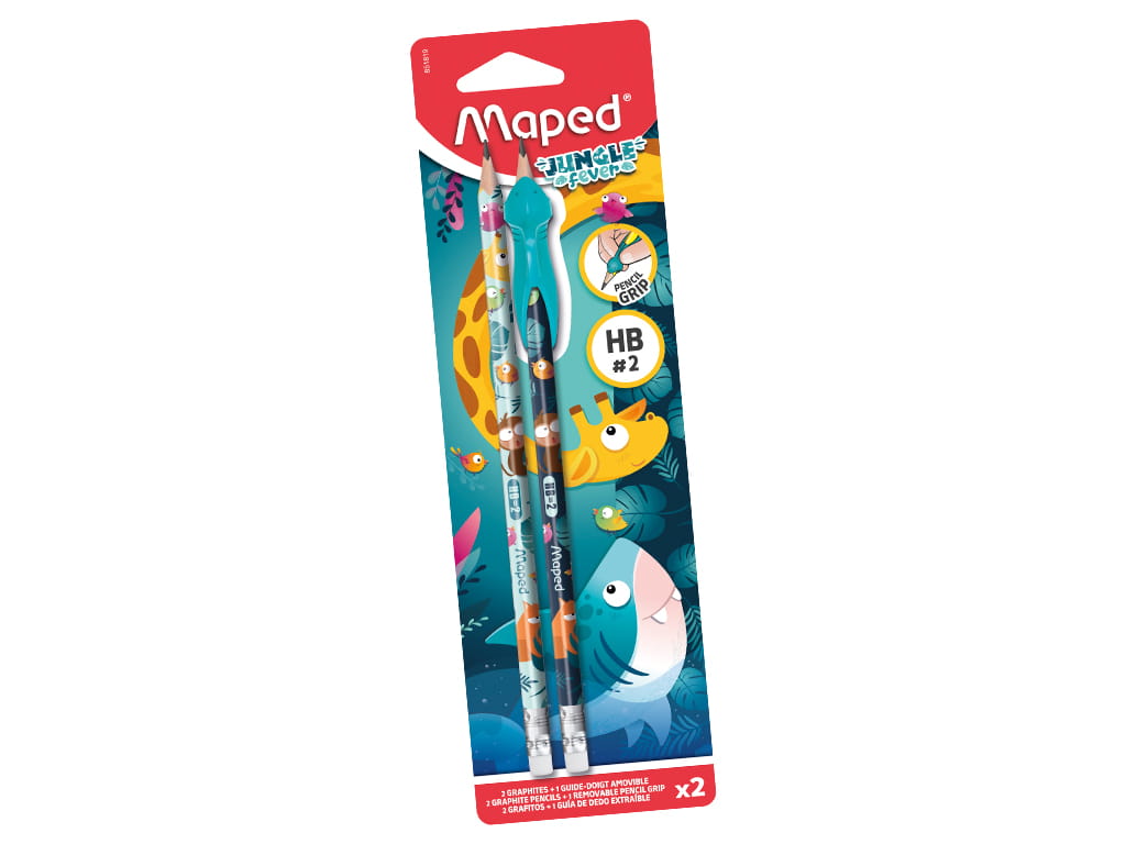 MAPED Jungle Fever HB Pencil with Overlay 2 pcs