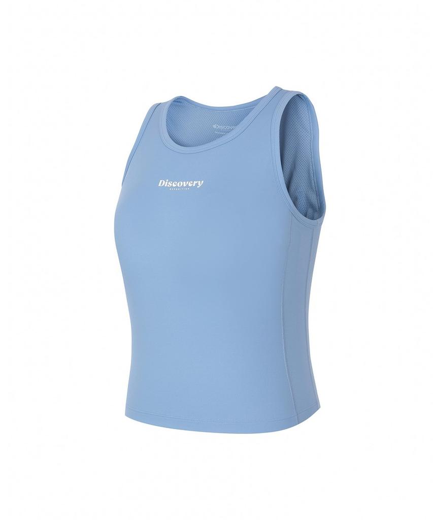 DISCOVERY EXPEDITION Women'S Freshvent Round Neck Bra Top (Blue)