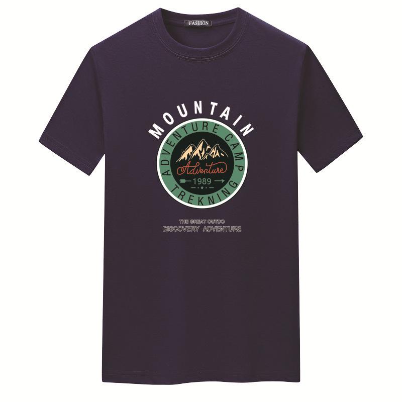 Мужская модная летняя футболка свободного кроя с принтом «Горы»