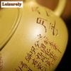 140 мл Исинский фиолетовый глиняный чайник ручной работы из нефритового зайчика, глиняный чайник желтого сечения с заварочным устройством, чайный набор «Цзыша», чайный подарок