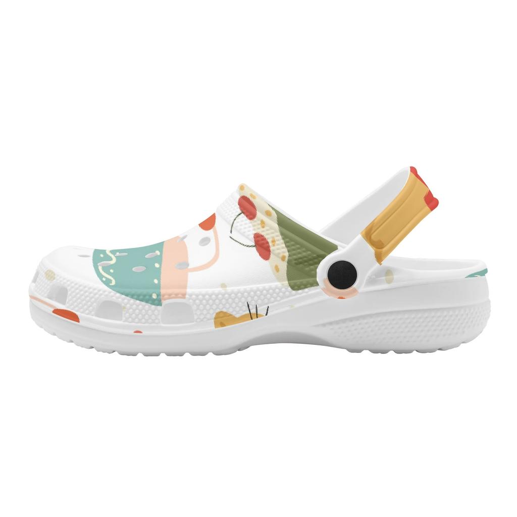 Cartoon Printed EVA Clogs Unisex Quick Dry Slip On Flexible Garden Shoes Beach Pool Bathroom Home Summer Sandals Comfort Fit