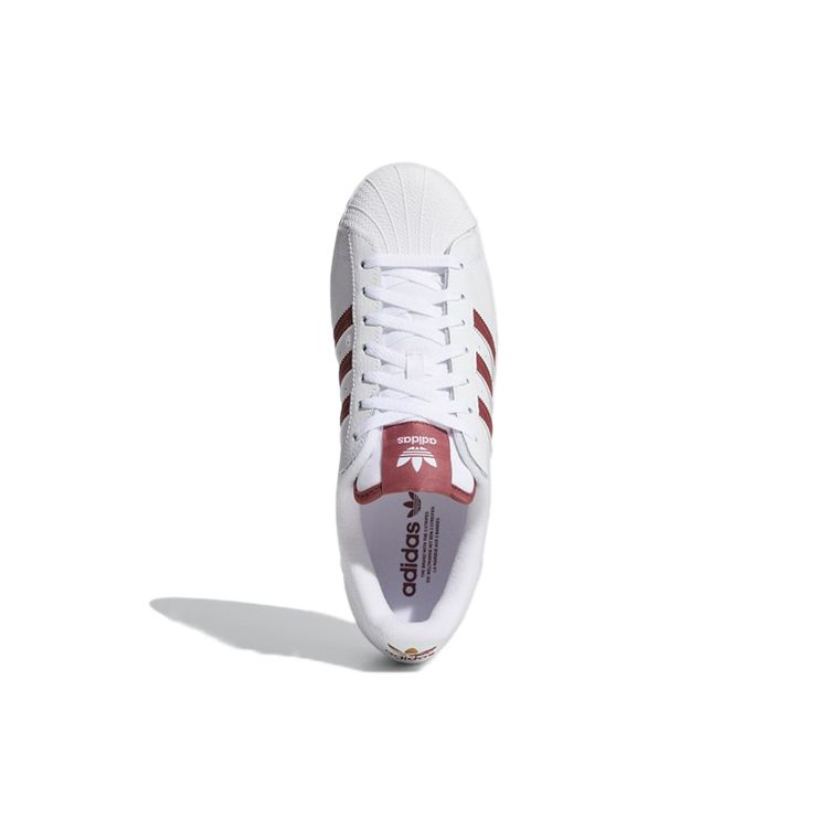 Adidas Кроссовки унисекс Superstar White Quiet Crimson Cloud-White с золотой фольгой GY0976