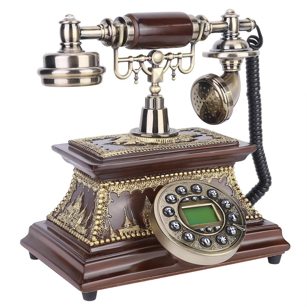 Desktop Retro Vintage ID Telephone with Display FSK DTMF for Home Office Hotel Decoration
