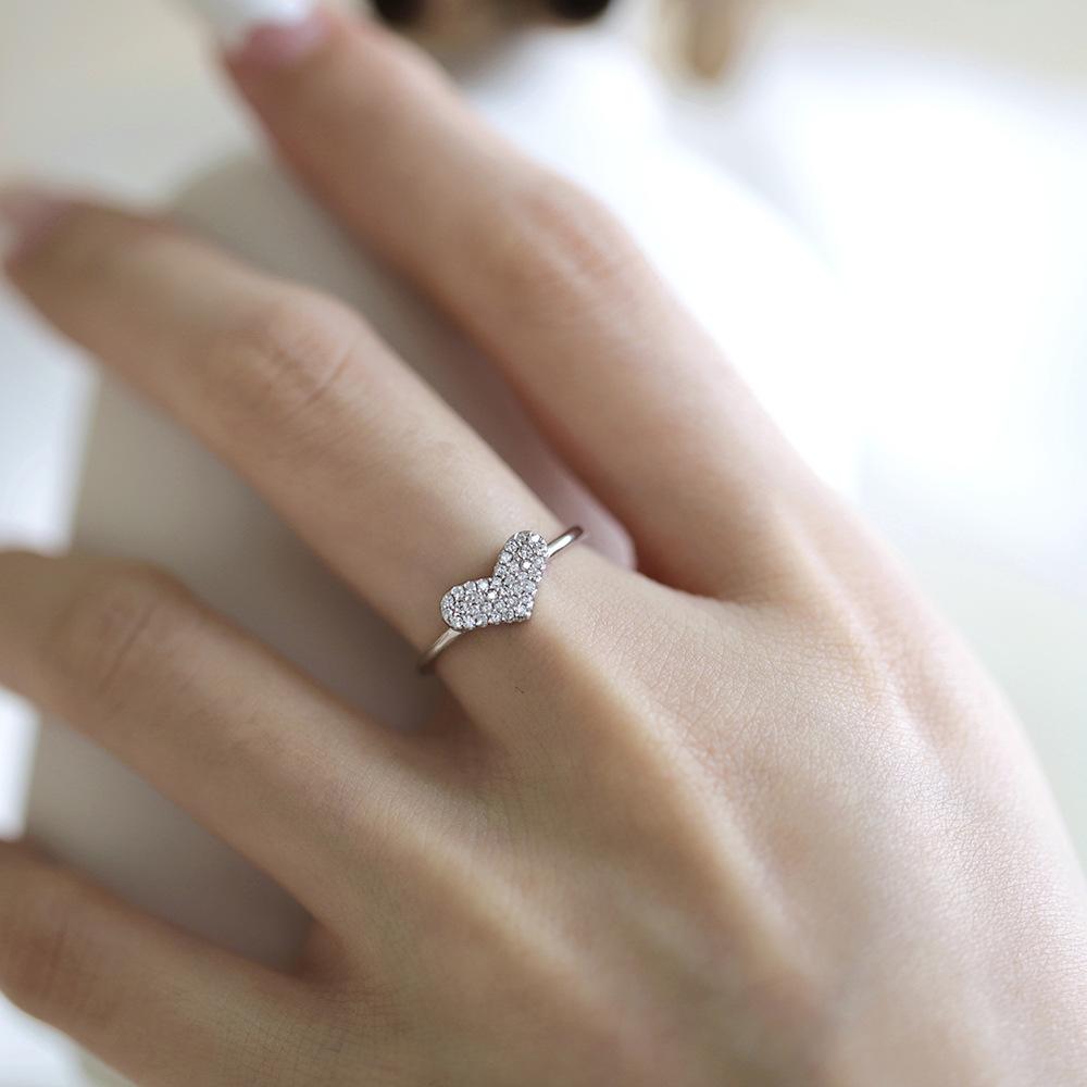 Tancise Women Classic 925 Sterling Silver Zircon Ring Ladies Jewelry Wedding Promise Party Gift