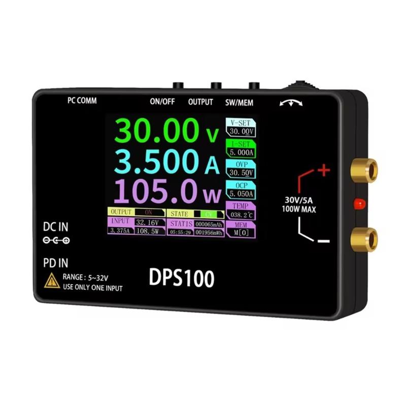 2.4Inch Color Screen Power Supply High Precisions Digital Control DC30V 5A 100W Adjustable Voltage Regulator
