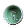 Kungfu Golden Fish Celadon Porcelain Teacups Crackle Chinese Tea Cup Longquan Tea Cup Bowl  Gift