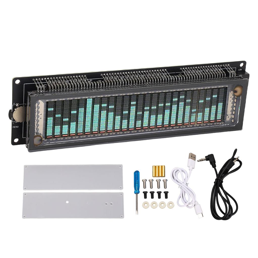 Sound Spectrum Analyzer 32Hz-20KHz High Resolution Adjustable Bringhtness Transparent Shell VFD LED 