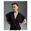 Chic and Sophisticated Asymmetric Suit Vest for Women, French Style Fashionable Top for Summer