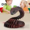 3D Printed Animals Articulated Simulated Snake Stress Relief Toys Realistic Flexible Snake Fidget Toy Tabletop Ornament for Kids Adults