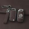 Для VOLKSWAGEN VW Металлическая кожаная крышка-чехол-держатель для автомобильного ключа Брелок Для VW Volkswagen Polo Tiguan Passat Golf Jetta Lavida Брелок