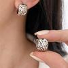 Серьги-ветки из серебра 925 пробы для женщин, винтажная текстура, ажурные, широкие, ювелирное изделие, подарок на день рождения