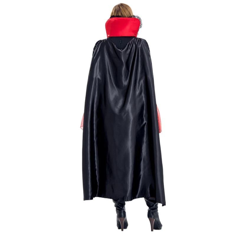 Yixiaoyi Women's Halloween Vampire Demon Queen Costume Dress with Cape