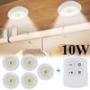 10W LED Under Counter Lights COB  Light Battery Powered with Remote Control for Under Cabinet Closet Bedroom Kitchen Lighting