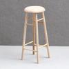 1:12 Dollhouse Miniature High Stool Bar Stool Round Stool Model Furniture Decor