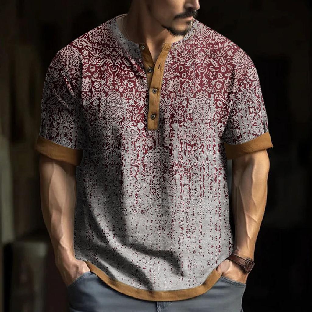Men's Short Sleeve Graphic And Embroidered Fashion T-Shirt Spring And Summer Short Sleeve Printed