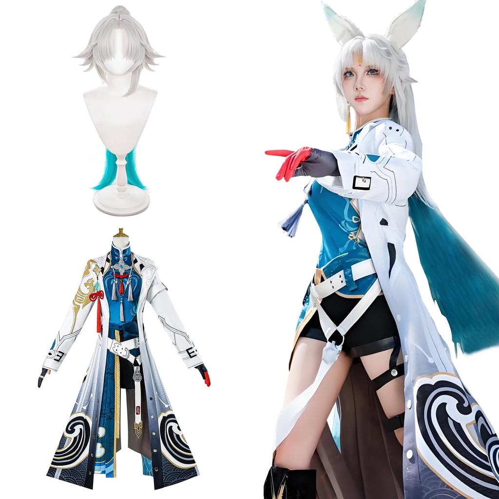 Feixiao Cosplay with Wig General Star Rail Cosplay Costume Adult Costume Cultural Festival Event Costume Stage Clothes Feixiao Cosplay [Kanzu Ryohin]