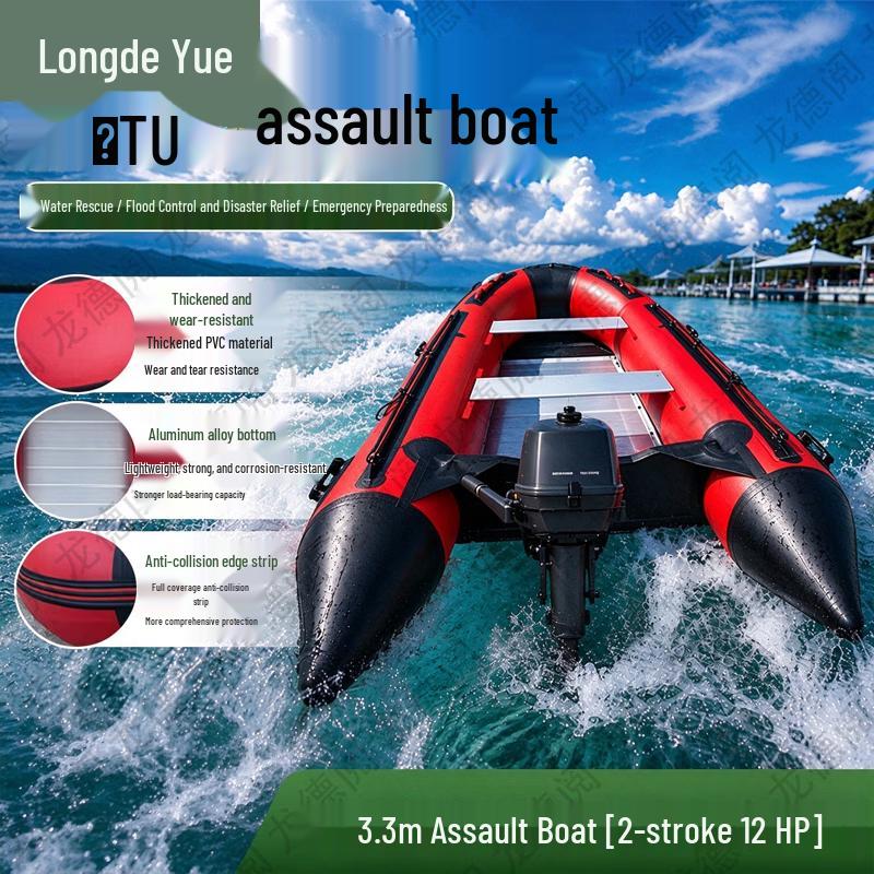 Longdeyue Heavy-Duty Aluminum Hull Inflatable Speedboat
