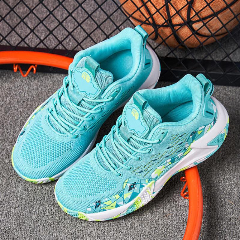 Мужские баскетбольные кроссовки, Летающее плетение, Дышащие, Износостойкие, Практичные, Молодежные студенческие кроссовки для бега