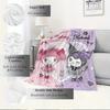 1pc My Melody and Kuromi Collaboration Home Decor Blanket - Seasonal universal cozy washable gift for all ages, perfect for all families, mu