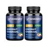 Coconut charcoal capsules, 1000 mg per serving, high content of natural coconut charcoal extract.