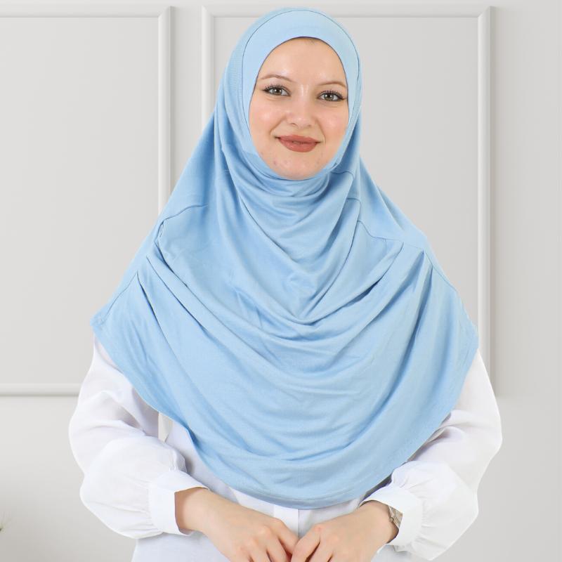 Готовый к ношению хиджаб для женщин, мгновенный тюрбан, мягкий мусульманский шарф для молитвы, длинные хиджабы, исламская одежда, трикотажная абайя