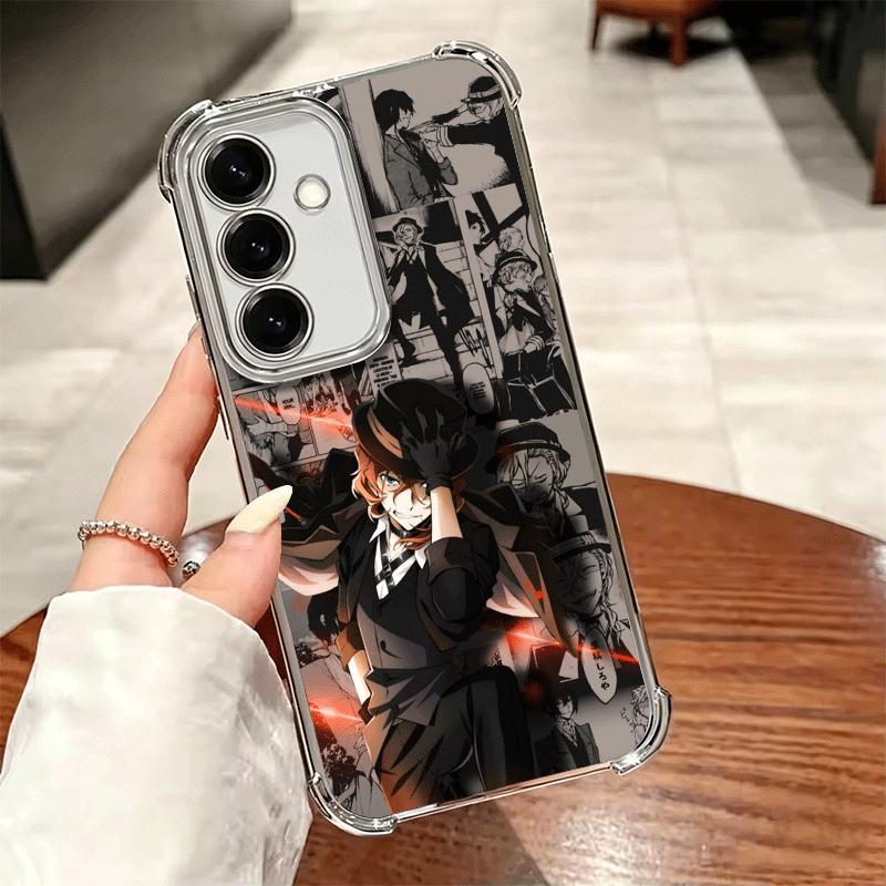 Чехол для телефона с покрытием Bungo Stray Dogs для Samsung A17 A07 A37 A57 A16 A56 A15 A55 A14 A54 A13 A53 A26 A36 A25 A35 A24 A34 A2