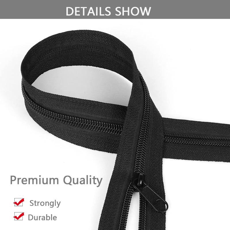 No.3 No.5 Long Nylon Coil Zippers with Auto-lock Zipper Slider for Clothing Bags Luggage Backpack DIY Craft Sewing Accessories