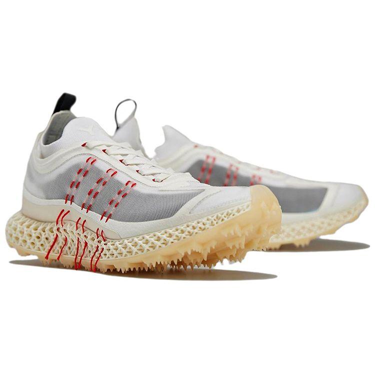adidas Y-3 Runner 4D Halo Core Белые кроссовки унисекс Красные ярко-голубые GW4451