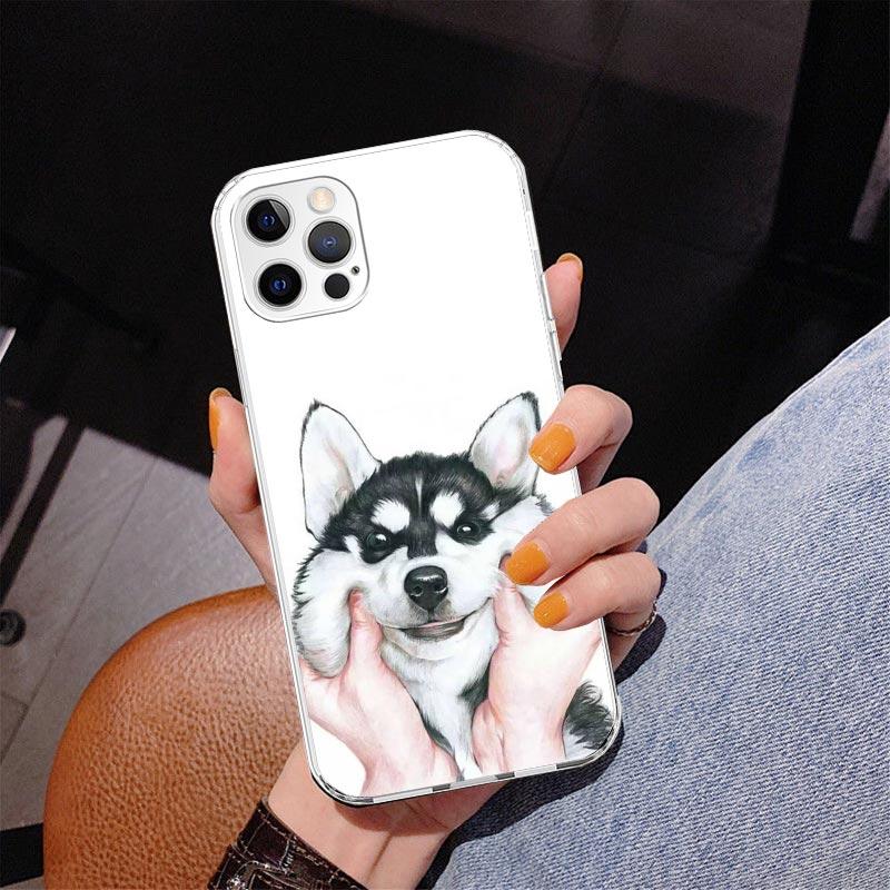 Siberian Husky Dog Phone Case For iPhone 17 Air 16 Pro Max 16E 15 + 14 Plus 11 12 13 Mini 7 8 SE Gift Print Cover Fundas 17 Air