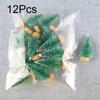 12pcs Mini Christmas Tree Artificial Sisal Frost Snow Pine Tree Christmas Decoration Xmas 2025 New Year Party Tabletop Ornaments