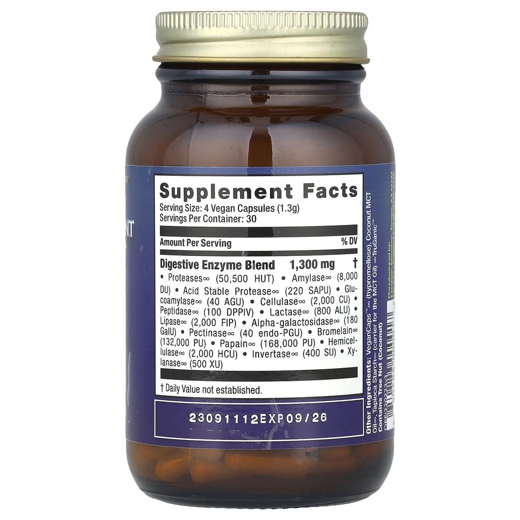 HealthForce Superfoods Digestion Enhancement Enzymes, 120 Veggie Capsules