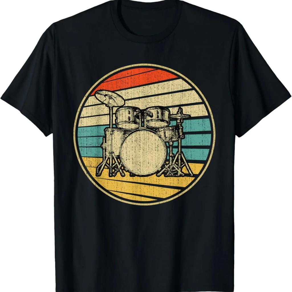 Drums Drummer Band Drumset Retro Vintage Drum Set 70s 80s T-Shirt